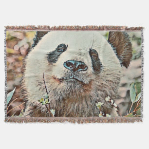 toony panda throw blanket