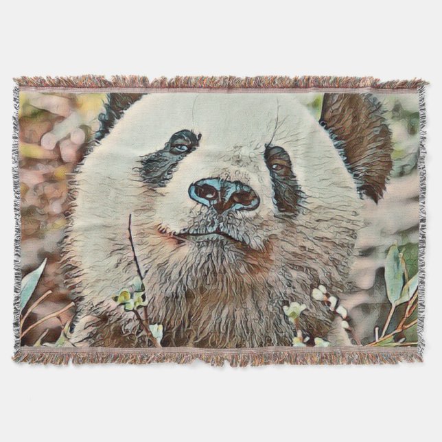 toony panda throw blanket (Front)