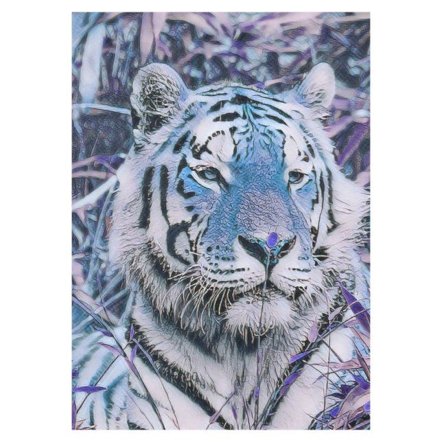 Toony Tiger blue Tablecloth (Front)