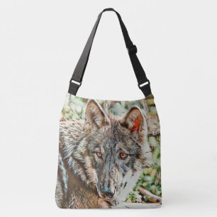 toony wolf crossbody bag