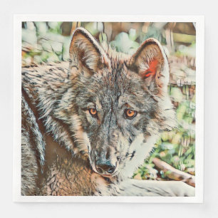 toony wolf napkin