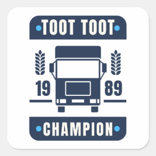 Toot Toot Champ Sticker