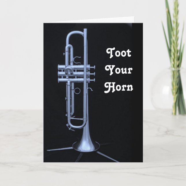 TOOT YOUR OWN HORN ON "YOUR BIRTHDAY" CARD (Front)