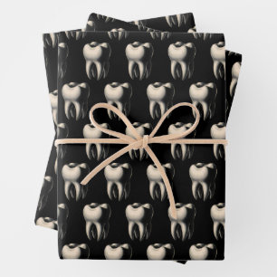 Tooth and Dental Wrapping Paper Sheet