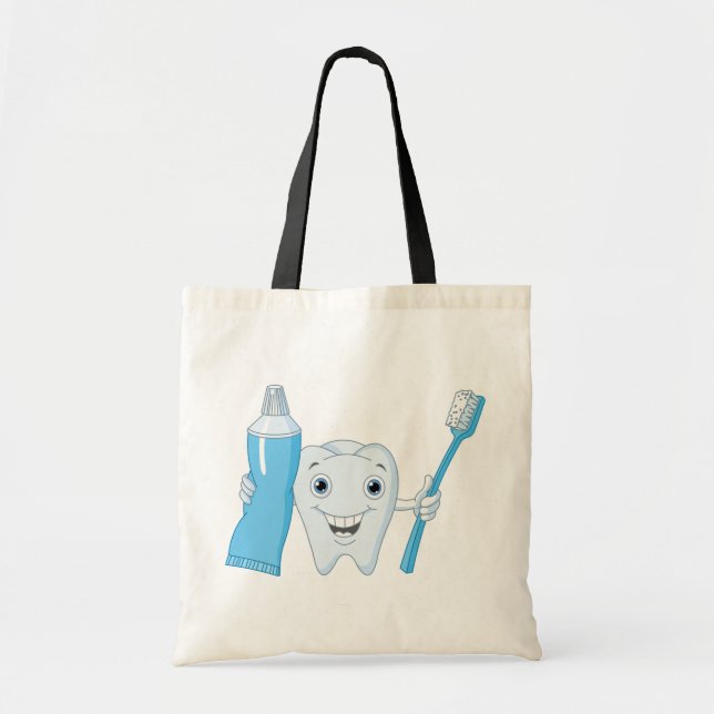 Tooth And Toothbrush Tote Bag (Front)