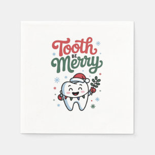 Tooth Be Merry Dental Dentist Christmas Xmas  Napkin