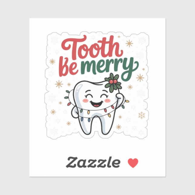 Tooth Be Merry Funny Dental Dentist Christmas (Sheet)