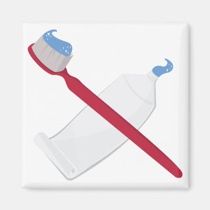 Tooth Brush And Paste Magnet