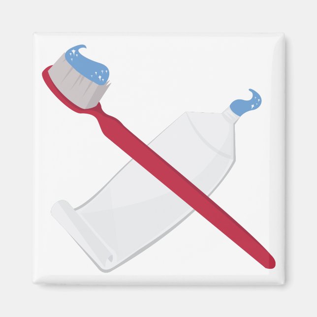 Tooth Brush And Paste Magnet (Front)