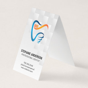 Tooth Brush and Tooth Logo Dental Business Card