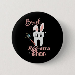 Tooth Bunny Dentist Easter Dental Istant Easter Da 6 Cm Round Badge