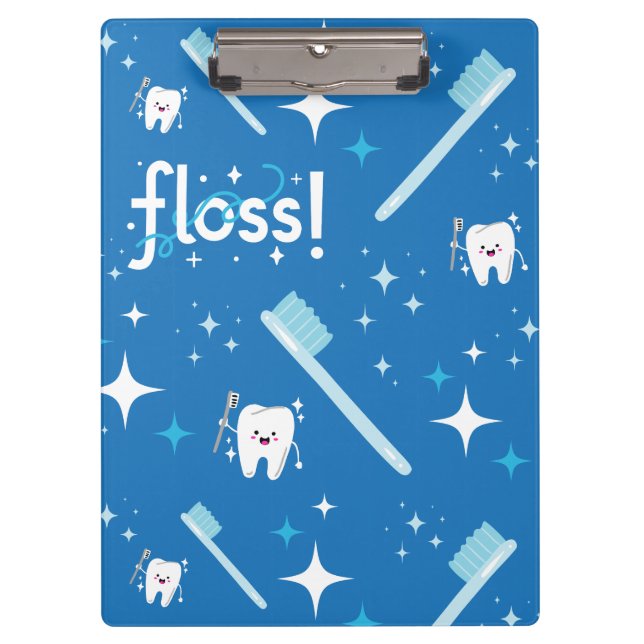 Tooth clipboard holder, gift for dental hygienist (Front)