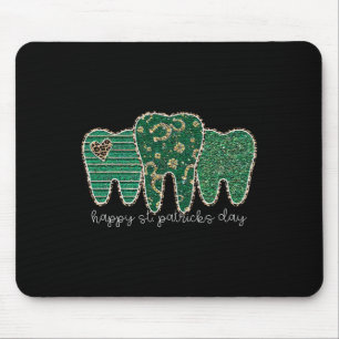 Tooth Dental Hygiene Dentist Shamrocks Happy St Pa Mouse Pad
