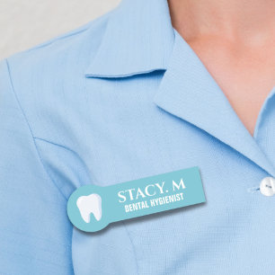 Tooth Dental Office Dentist Assistant Hygienist Name Tag