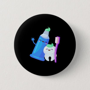 Tooth Dentist Cute Teeth Technician Hygienist 6 Cm Round Badge