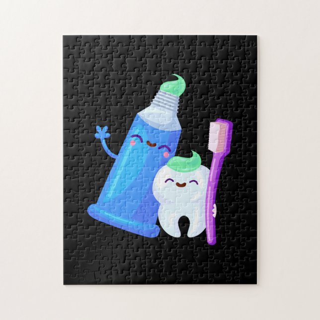 Tooth Dentist Cute Teeth Technician Hygienist Jigsaw Puzzle (Vertical)