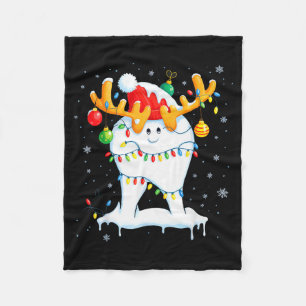 Tooth Dentist Dental Istant Teeth Christmas Xmas  Fleece Blanket