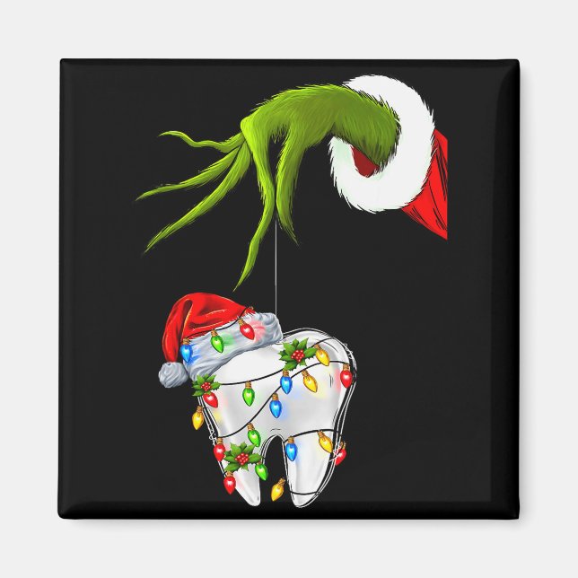 Tooth Dentist Dental Istant Teeth Christmas Xmas H Magnet (Front)