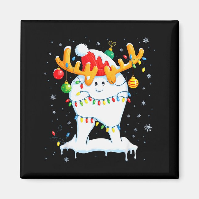 Tooth Dentist Dental Istant Teeth Christmas Xmas  Magnet (Front)