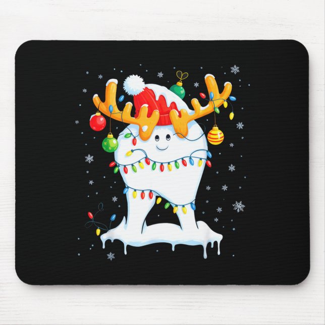 Tooth Dentist Dental Istant Teeth Christmas Xmas  Mouse Pad (Front)