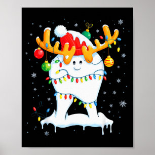 Tooth Dentist Dental Istant Teeth Christmas Xmas Poster