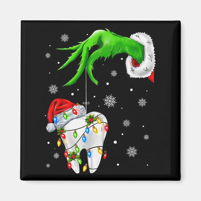 Tooth Dentist Dental Istant Teeth Xmas Christmas P Magnet (Front)