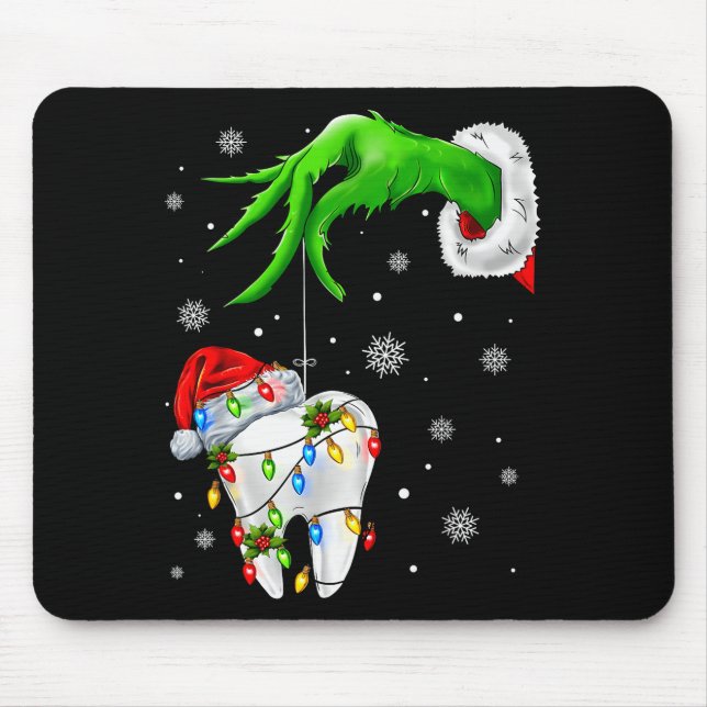 Tooth Dentist Dental Istant Teeth Xmas Christmas P Mouse Pad (Front)