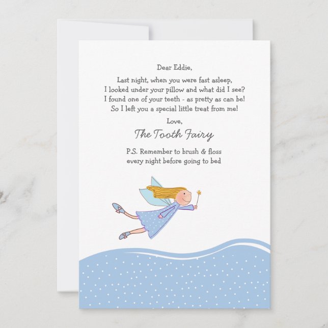 Tooth Fairy (Blue) Card (Front)