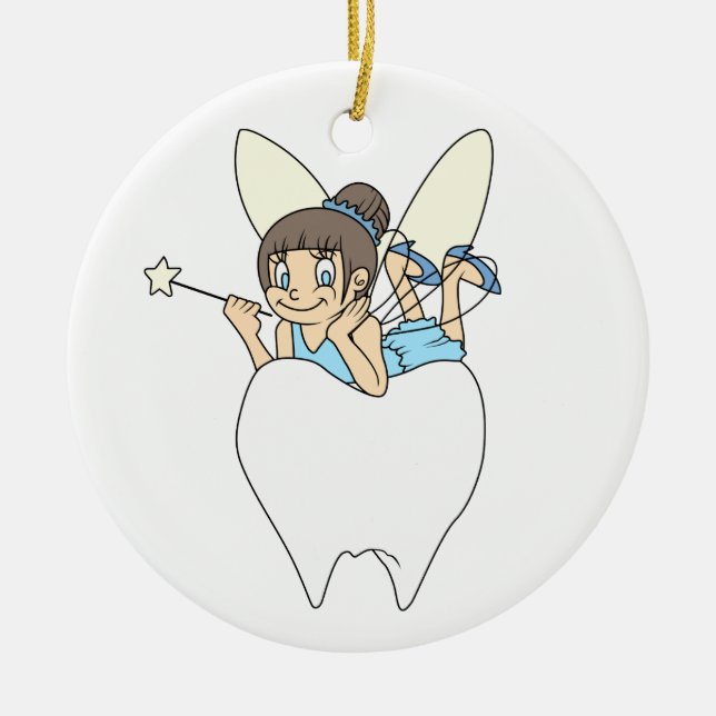 Tooth Fairy Ceramic Ornament (Front)
