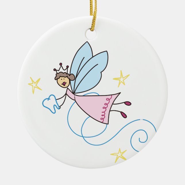 Tooth Fairy Ceramic Ornament (Front)