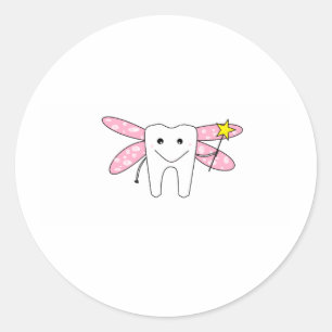tooth fairy classic round sticker