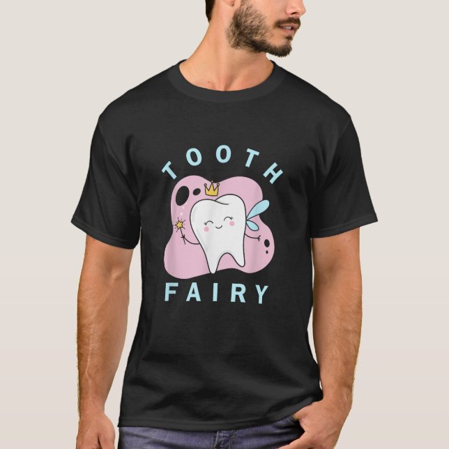 Tooth Fairy Dentist Cute Tooth T-Shirt (Front)