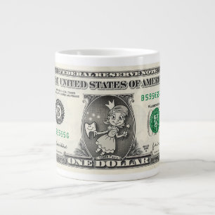 Tooth Fairy Dollar Bill Large Coffee Mug