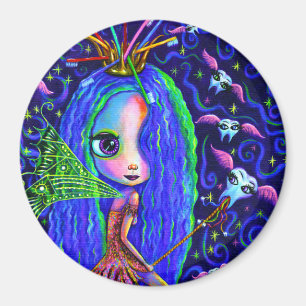 Tooth Fairy Flying Teeth Toothbrush Crown Big Eyes Magnet