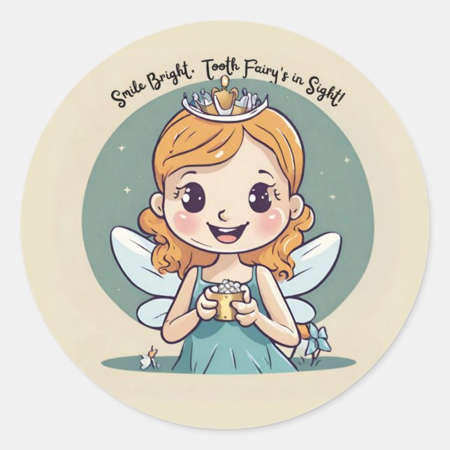 Tooth Fairy Gift  Classic Round Sticker (Front)