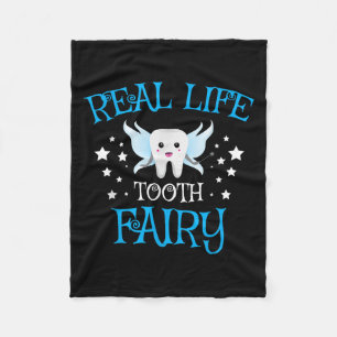 Tooth Fairy Graphic Cute Dental Hygienist Graduati Fleece Blanket