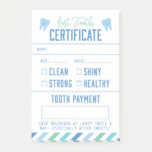 Tooth Fairy Keepsake Certificate Boy