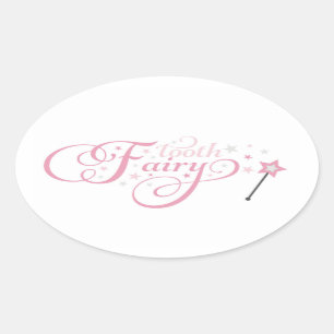 Tooth Fairy Oval Sticker
