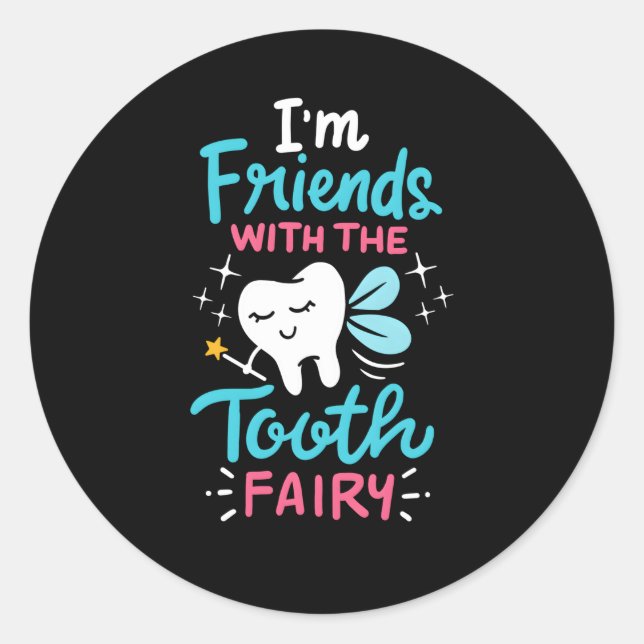 Tooth Fairy Paediatrics Dentist Dental Assistant H Classic Round Sticker (Front)