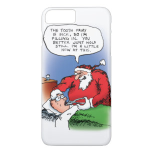 Tooth Fairy Santa Funny Christmas Cartoon iPhone 8 Plus/7 Plus Case