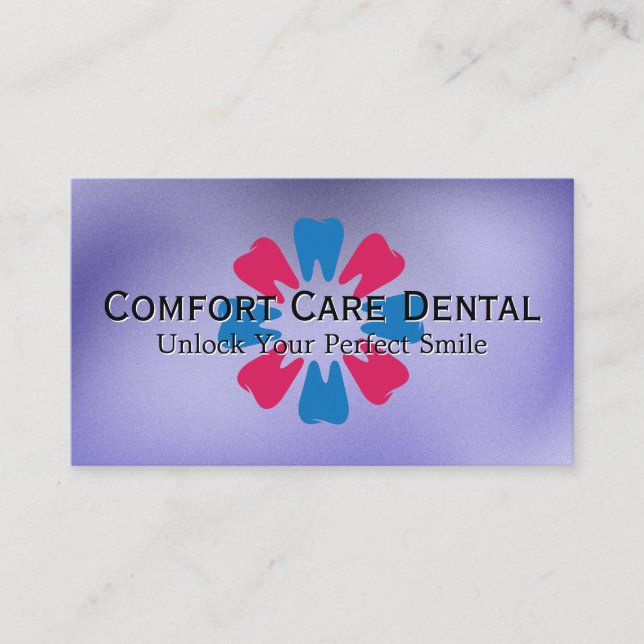 Tooth Flower Graphic | Dentist Business Card (Front)