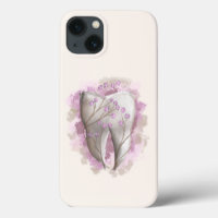 Tooth & Flowers, surrealistic painting. Dental art