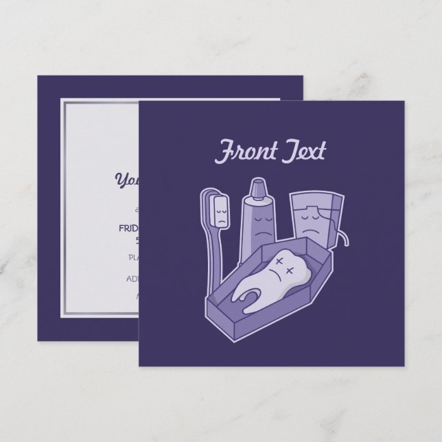Tooth Funeral Invitation (Front/Back)
