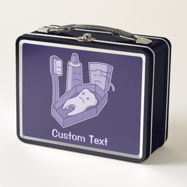 Tooth Funeral Metal Lunch Box (Front)