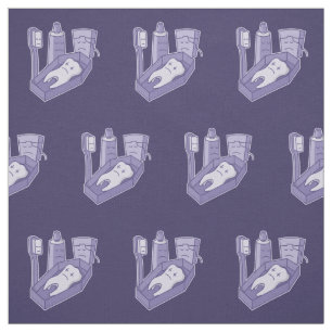 Tooth Funeral Pattern Fabric