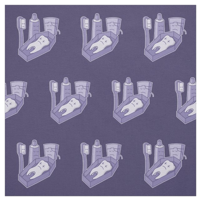 Tooth Funeral Pattern Fabric (Swatch)