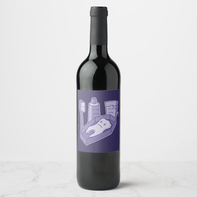 Tooth funeral wine label (Front)