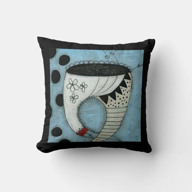 Tooth Has Nice Pants Throw Pillow (Front)