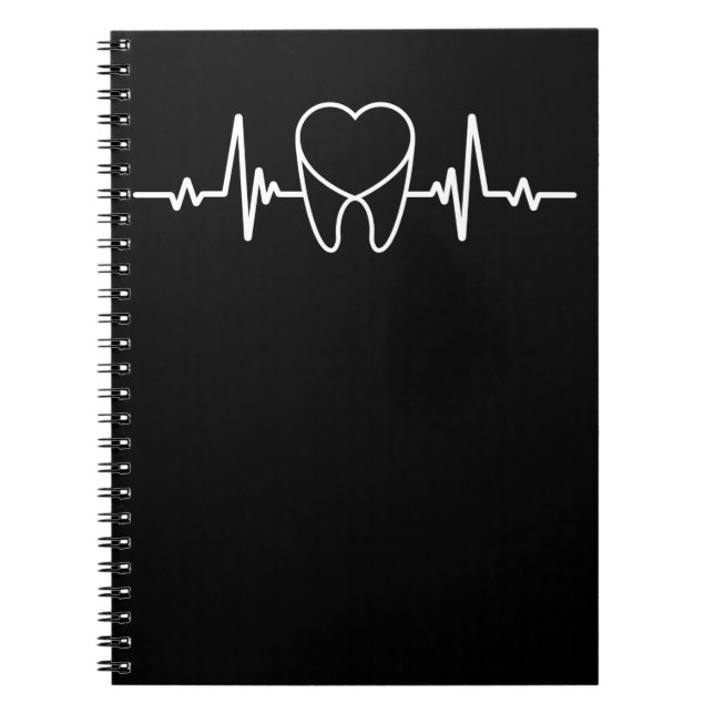 Tooth Heartbeat Dental Assistant Dentist Notebook (Front)