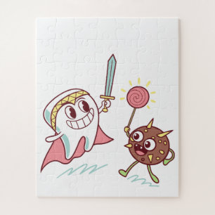Tooth Hero vs Bacteria Monster Fun Dental Cartoon Jigsaw Puzzle
